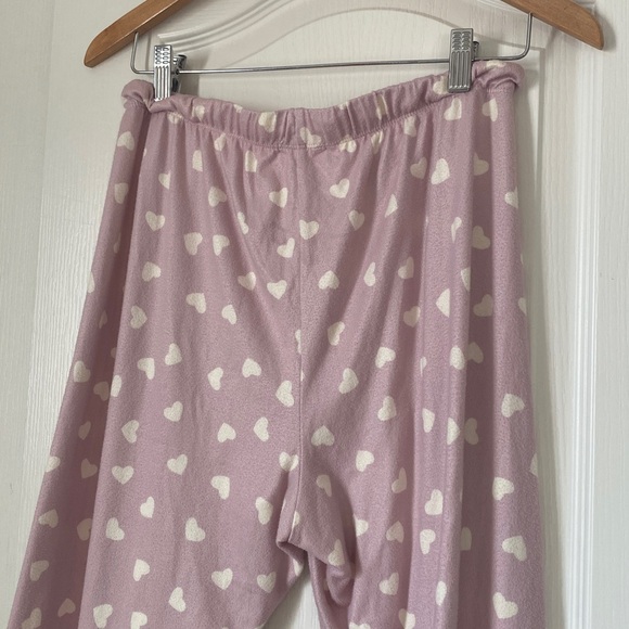 Z Supply Pink and White Heart Print Pajama Joggers - Picture 6 of 7
